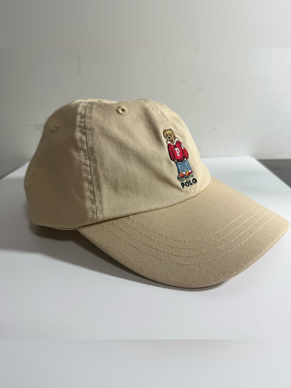 Polo by Ralph Lauren Beige Baseball Cap with Polo Bear